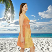 Orange Coral Wash Women's Fit n Flare Dress! Free Shipping!!! New!!! Sun Dress! Beach Cover Up! Night Gown! So Versatile!