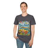 The Teacher Floral School Bus Unisex Graphic Tees! All New Heather Colors!!! Free Shipping!!! Back To School!