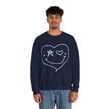 Valentines Day Heart Smiley Star Eye Unisex Sweatshirt! Retro! Plus Sizes Available!