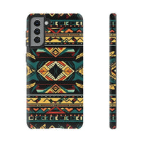 Black Aztec Tough Cases! Cellphone Cases! Multiple Sizes Available! Apple iPhone, Samsung Galaxy, and Google Pixel devices!