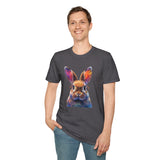 Easter Bunny With Glasses Unisex Graphic Tees! Spring Vibes! All New Heather Colors!!! Free Shipping!!!