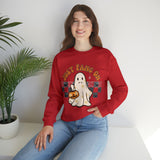 Just Fang On Retro Ghost Unisex Heavy Blend Crewneck Sweatshirt! Halloween! Fall Vibes!