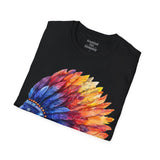 Eagle Indian Head Dress Colorful Rainbow Unisex Graphic Tees! Summer Vibes! All New Heather Colors!!! Free Shipping!!!