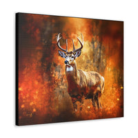 Western Mountain Deer Scenery in Oranges and Browns Canvas Gallery Wraps!