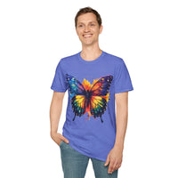 Spring Rainbow Butterfly Unisex Graphic Tees! Spring Vibes! All New Heather Colors!!! Free Shipping!!!