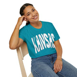 Kansas Groovy Unisex Graphic Tees! Summer Vibes! All New Heather Colors!!! Free Shipping!!!