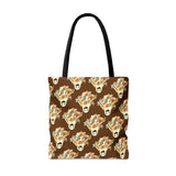 Retro 70's inspired Daisy Sheet Happy Ghost Fall Vibes Tote Bag!