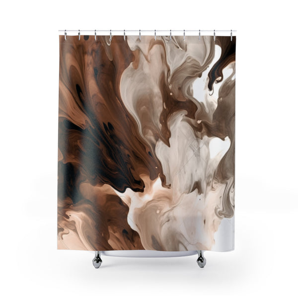 Brown and White Smokey Shower Curtains! Fall Vibes! Halloween!