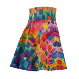 Boho Watercolor Paper Lantern Women's Skater Skirt! Free Shipping!