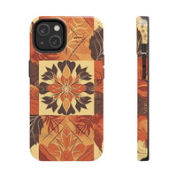 Reddish Orange Star Flower Fall Vibes Tough Phone Cases!