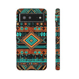 Turquoise Aztec Tough Cases! Cellphone Cases! Multiple Sizes Available! Apple iPhone, Samsung Galaxy, and Google Pixel devices!