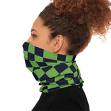 Black and Green Plaid Lightweight Neck Gaiter! 4 Sizes Available! Free Shipping! UPF +50! Great For All Outdoor Sports!