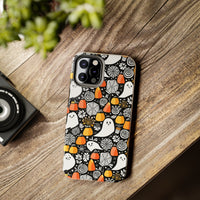 Spider Webs and Candy Corn Little Ghost Halloween Tough Phone Cases! Fall Vibes!