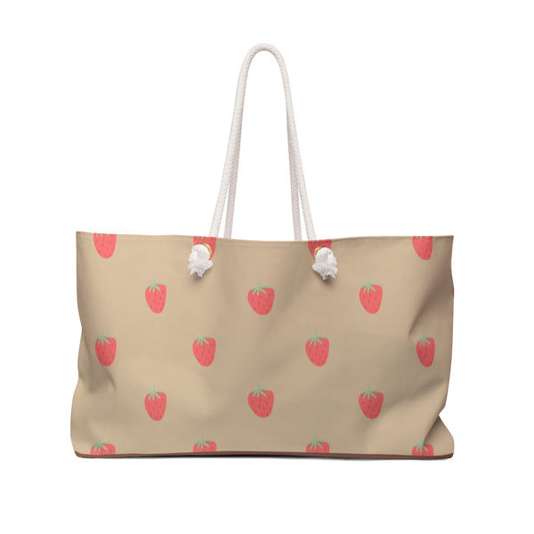 Valentines Day Cream Strawberry Vacation Travel Weekender Bag! Free Shipping!!!