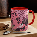 Boho Pink Quilted Accent Coffee Mug, 11oz! Free Shipping! Great For Gifting! Lead and BPA Free!