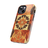 Reddish Orange Star Flower Fall Vibes Tough Phone Cases!