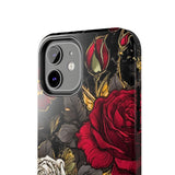 White and Red Roses Gothic Inspired Halloween Tough Phone Cases! Fall Vibes!