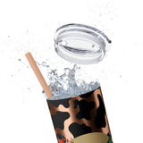 Your So Golden Butterfly Cow Printed Skinny Tumbler with Straw, 20oz! Multiple Colors!