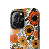 Sunflowers and Daisies Retro Fall Vibes Tough Phone Cases!