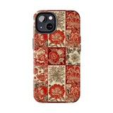 Royal Red Floral Fall Vibes Tough Phone Cases!