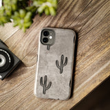 Grey Acid Wash Cactus Western Tough Phone Cases!