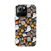 Spider Webs and Candy Corn Little Ghost Halloween Tough Phone Cases! Fall Vibes!