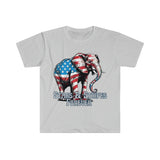 Stars and Stripes Forever Elephant Independence Day Unisex Graphic Tees!