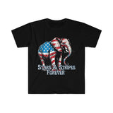 Stars and Stripes Forever Elephant Independence Day Unisex Graphic Tees!