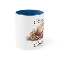 Coastal Cowgirl Tan Hat Accent Coffee Mug, 11oz! Multiple Colors Available!