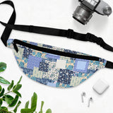 Boho Quilt Blue Patchwork Quilt Unisex Fanny Pack! Free Shipping! One Size Fits Most!