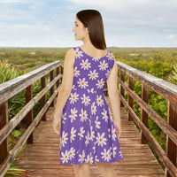 Lavender Daisy's Print Women's Fit n Flare Dress! Free Shipping!!! New!!! Sun Dress! Beach Cover Up! Night Gown! So Versatile!