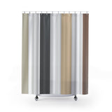 Beige and Grey Farmhouse Striped Shower Curtains!
