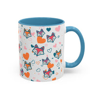 Coffee Mug - Fox Heart Medley Valentines Day Mug (11, 15oz)