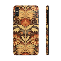 Creamy Brown Floral Fall Vibes Tough Phone Cases!