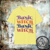 Basic Witch Retro Halloween Fall Vibes Retro Unisex Graphic Tees!