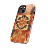 Reddish Orange Star Flower Fall Vibes Tough Phone Cases!