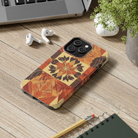 Reddish Orange Star Flower Fall Vibes Tough Phone Cases!