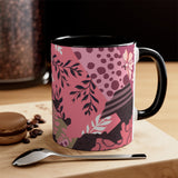 Boho Pink Quilted Accent Coffee Mug, 11oz! Free Shipping! Great For Gifting! Lead and BPA Free!