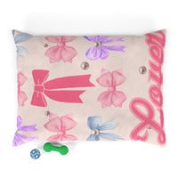 Pink Cream Bows and Pearls Lover Plaid Pet Bed! Foxy Pets! Free Shipping!!!