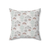 Western/Boho Grey Teepee Dreamcatcher Square Pillow!