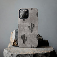 Grey Acid Wash Cactus Western Tough Phone Cases!