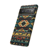 Black Aztec Tough Cases! Cellphone Cases! Multiple Sizes Available! Apple iPhone, Samsung Galaxy, and Google Pixel devices!