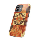 Reddish Orange Star Flower Fall Vibes Tough Phone Cases!