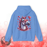 Pink Unicorn With Sunglasses Back Designs Unisex Heavy Blend Hooded Sweatshirt! Free Shipping!!!