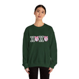 Valentines Day Sweatshirt Xoxo Disco Coquette/Back Printed