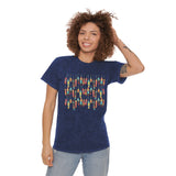 Aztec Boho Feather Distressed Unisex Mineral Wash T-Shirt! New Colors! Free Shipping!!!