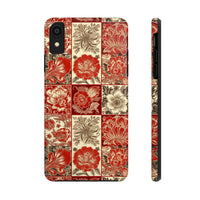 Royal Red Floral Fall Vibes Tough Phone Cases!