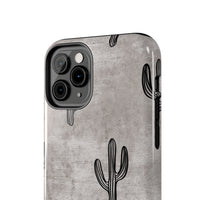 Grey Acid Wash Cactus Western Tough Phone Cases!