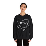 Valentines Day Heart Smiley Star Eye Unisex Sweatshirt! Retro! Plus Sizes Available!