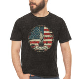 2# One Nation Under God American Flag Distressed Unisex Mineral Wash T-Shirt! New Colors! Free Shipping!!!